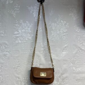Michael Kors pebbled Brown Leather  vintage Bag cross body purse